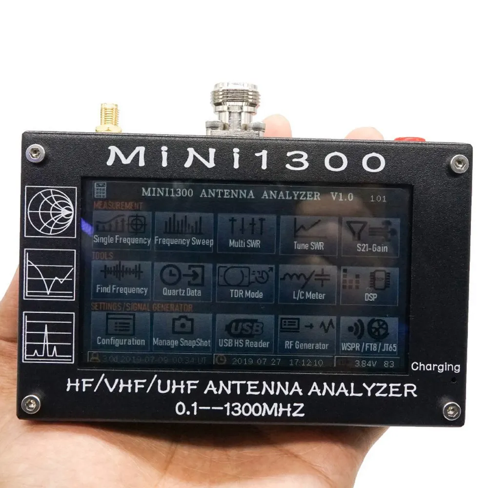 Анализатор антенны 0 1 1300 МГц HF VHF UHF емкостный сенсорный экран одноточечное