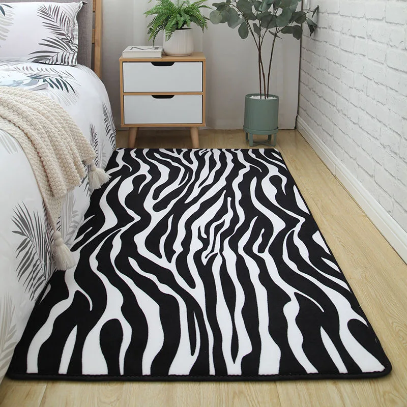 Zebra коврики с узором для гостиной спальни прикроватный мягкий коврик утолщенные