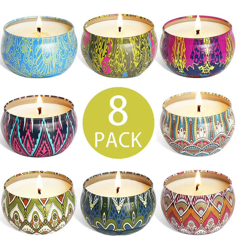 8 шт. ароматы ароматерапия ароматическая свеча Природный соевый воск для
