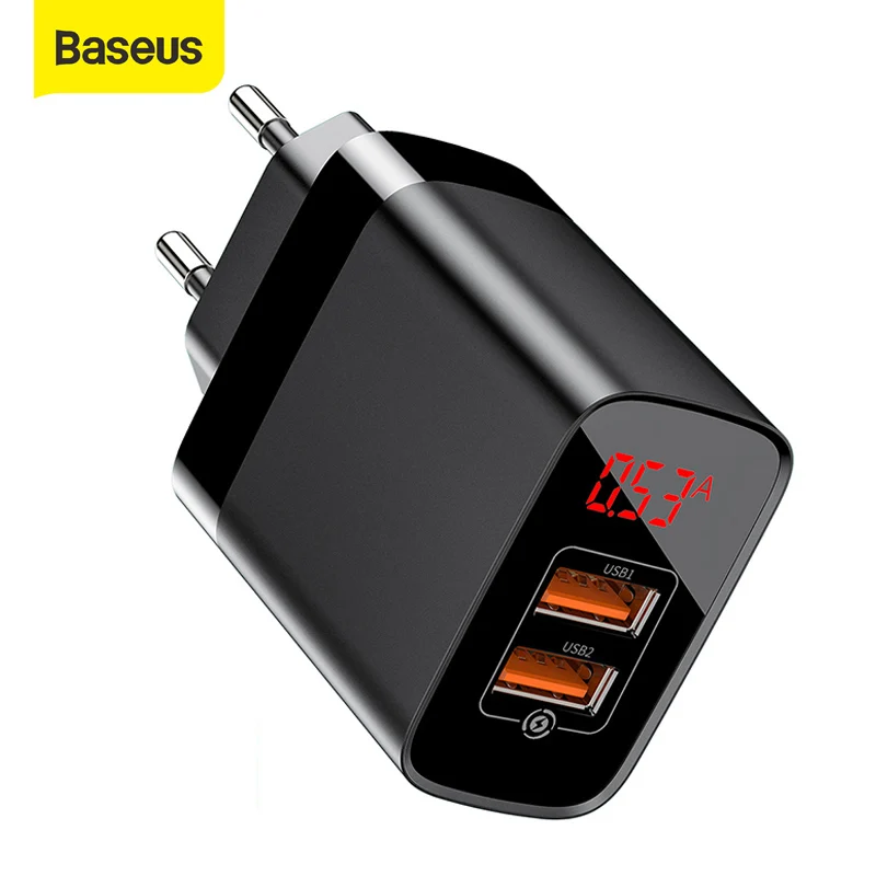 Baseus 18 Вт USB зарядное устройство Быстрая зарядка 3 0 портативное для телефона
