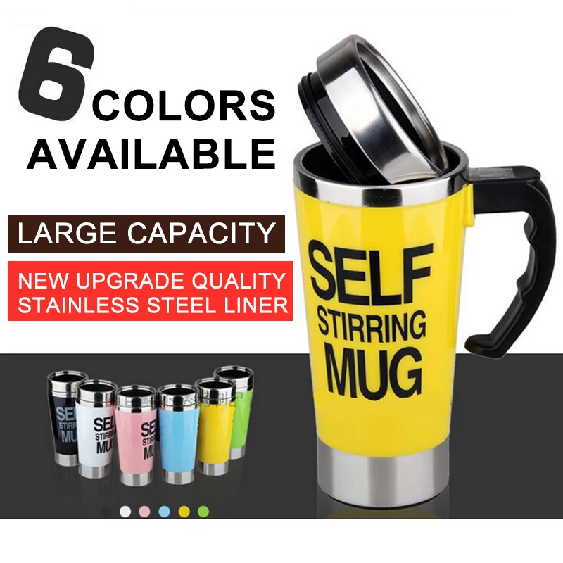 

500ml coffee milk automatic mixing cup automatic mixing cup stainless steel vacuum flask intelligent double-layer vacuum flask
