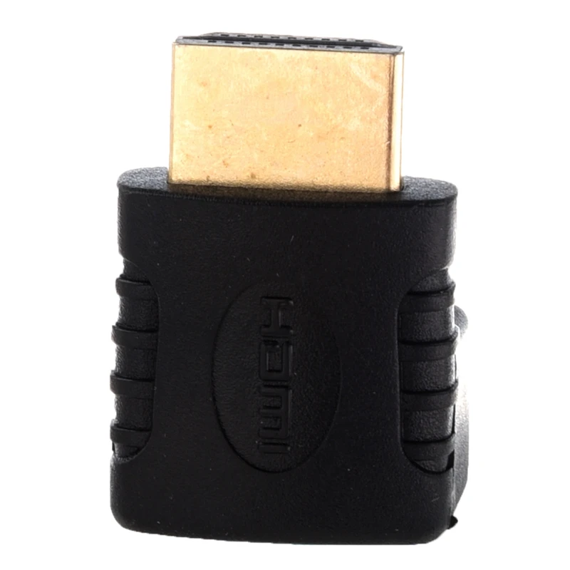 Адаптер HDMI под прямым углом 90 градусов L образный (нижний) черный и DC 12 В 5 А