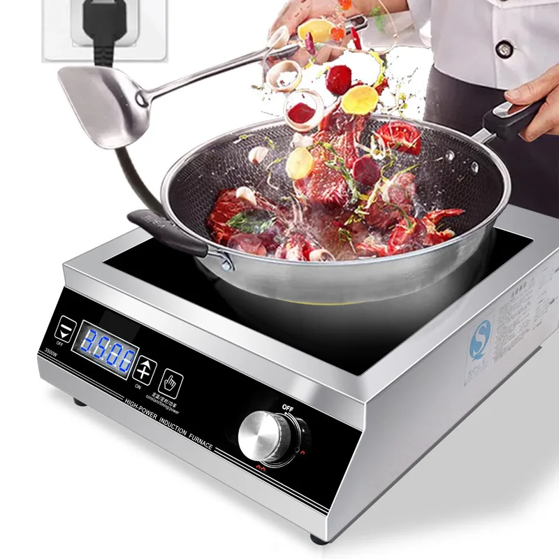 3500W Induction Cooker Commercial Hot pot Stove Household Induction Cooker Stir Fry Cooking Machine