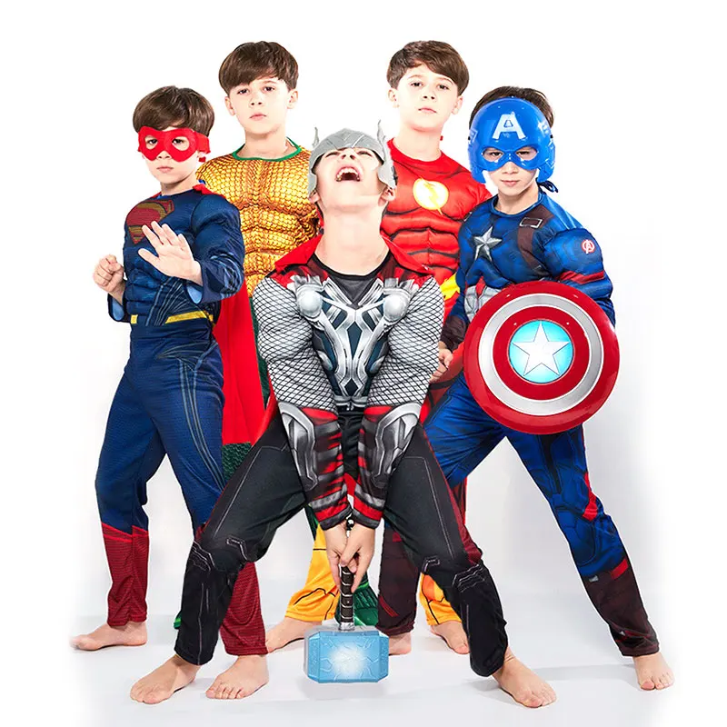 Капитан Америка Рождество Хэллоуин Дети Мстители Человек Паук