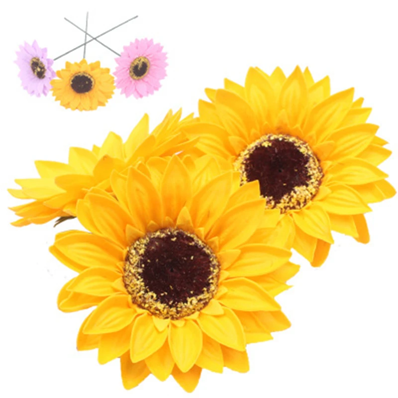 

25Pcs 8.5CM Artificial Flower Eternal Flower Sunflower Soap Flower Head Florist Restaurant Ballroom Decoration