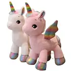 40-80 см мифический единорог плюшевые игрушки мягкие набивные Мультяшные животные лошадь Детские подушки Пегас куклы новогодние подарки для детей