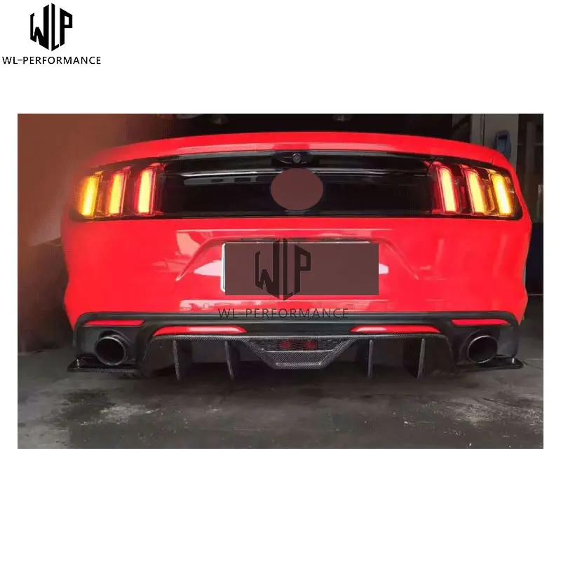 Mustang углеродное волокно задний спойлер диффузор автомобильный комплект кузова