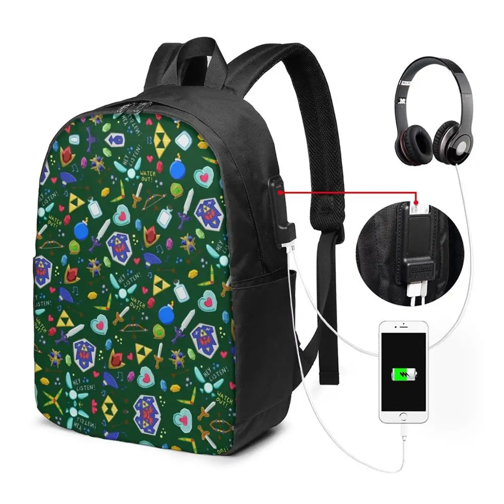 

Hyrule Backpack Hyrule Backpacks Student Multifunction Bag School Trendy High quality Print Man - Woman Bags