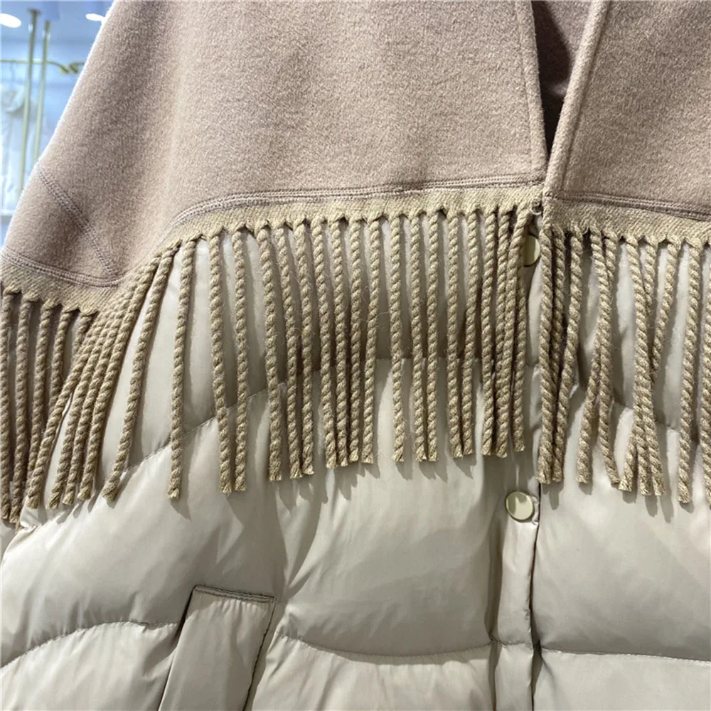 Женский пуховик на белом утином пуху