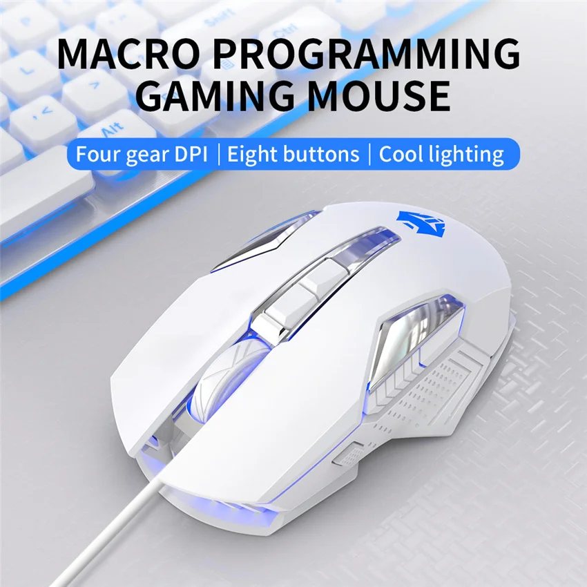 g509 wired game mouse 3200 dpi 8 buttons optical ergonomic mouse usb desktopnotebook officehome eating chicken mouse free global shipping