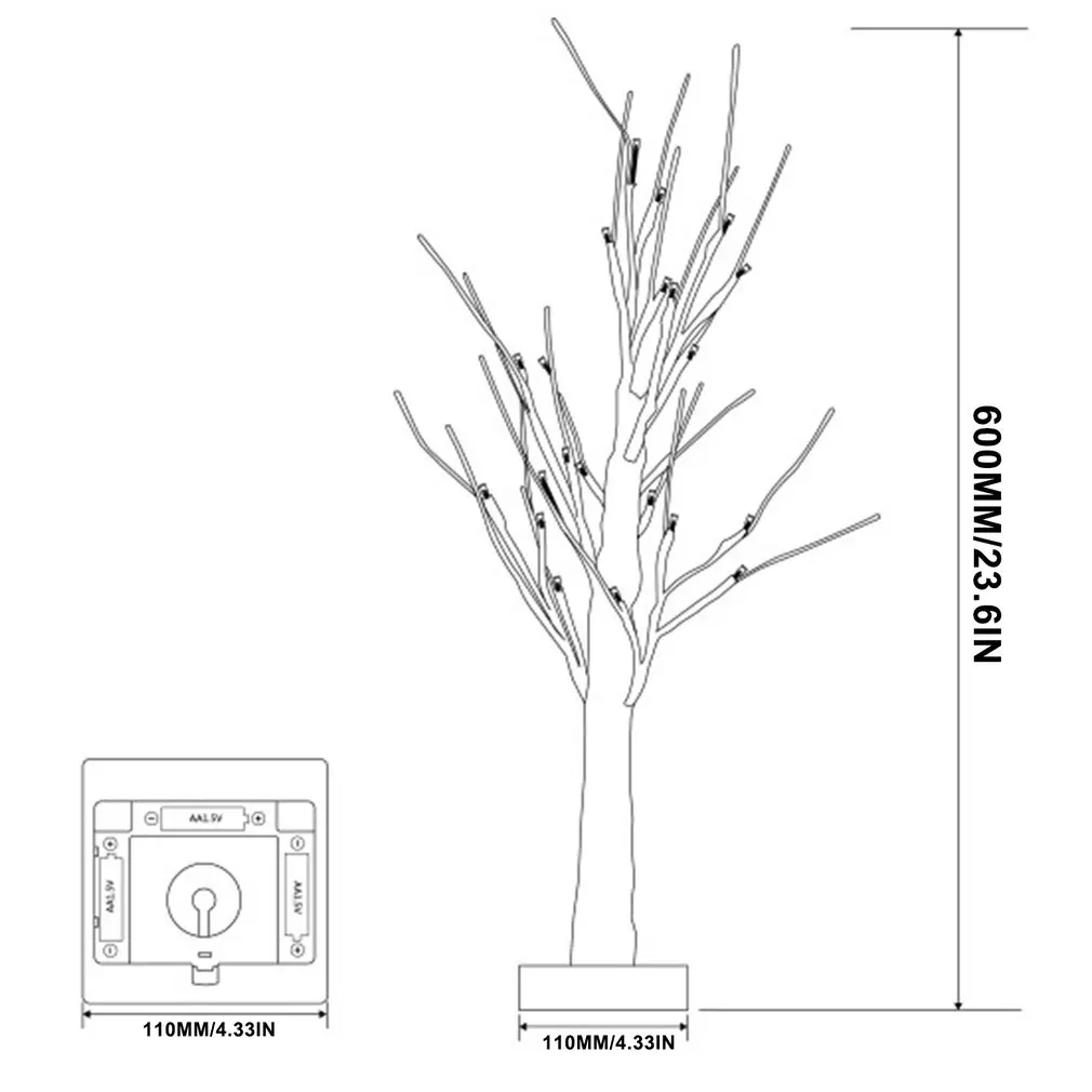 

Lighted Tabletop Birch Tree Lights Twig Tree Lights Simulation Branch Decoration Light Artificial Night Light