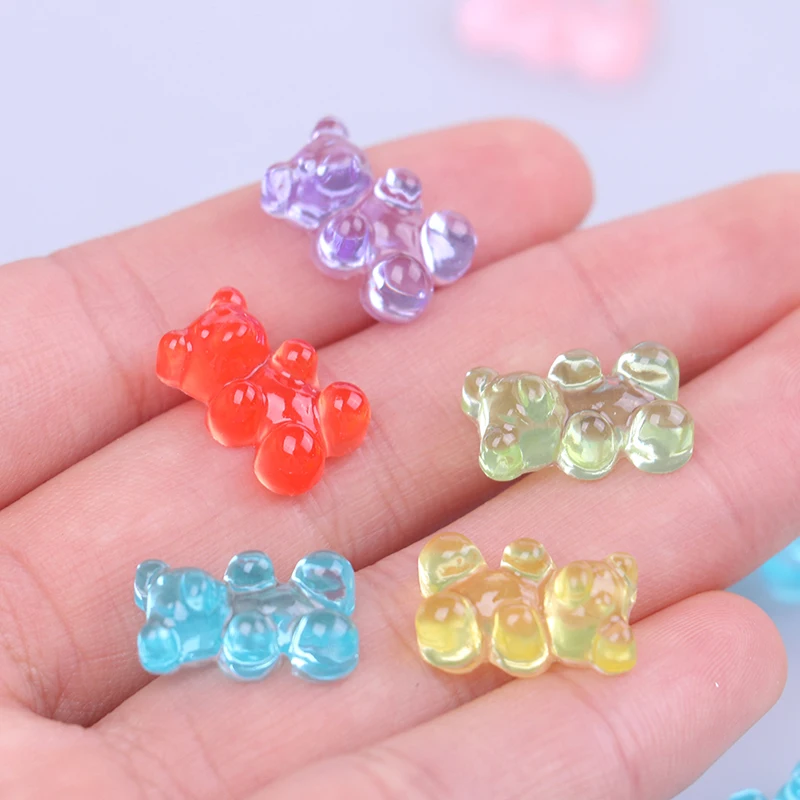 10Pcs Simulated Bear Candy Polymer Slime Box Toy For Children Charms Lizun Modeling Clay DIY Kit Accessories Kids Plasticin Gift | Игрушки и