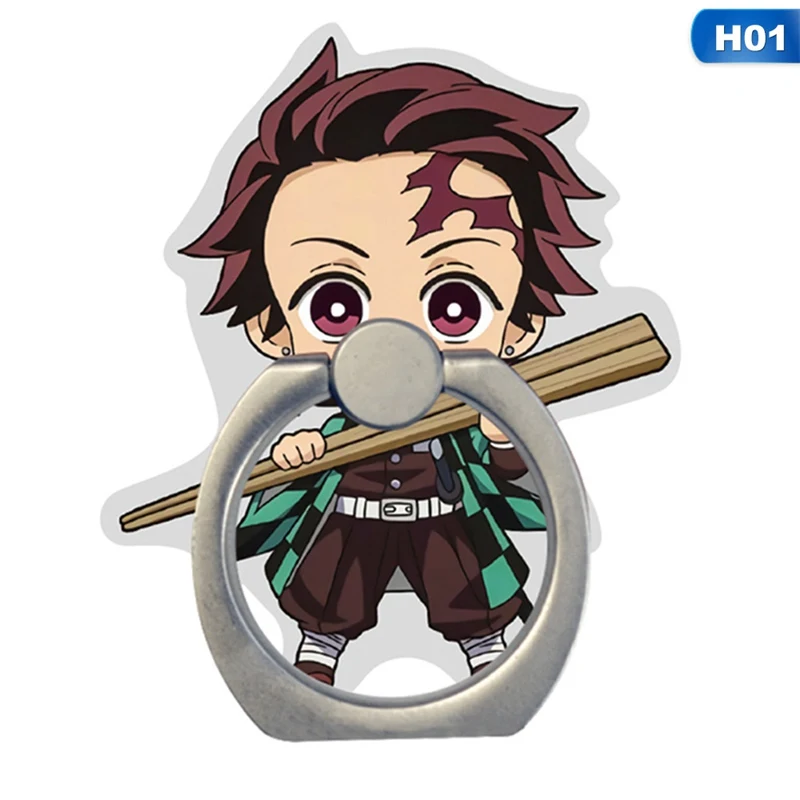 

Acrylic Anime Demon Slayer Kimetsu no Yaiba Cute Mobile Phone Ring Bracket for iPhone