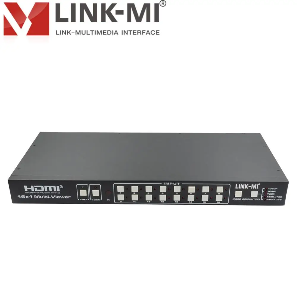 LINK MI LM S161 16x1 HDMI мульти просмотра с бесшовным переключателем 16 входным и 1 выходным