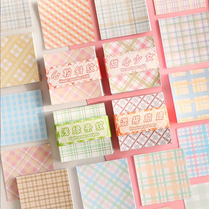 

200 Sheets Cute Colorful Lattice Memo Pad Decorative Collage Material Paper Notepad Office School Supplies Kawaii Stationery