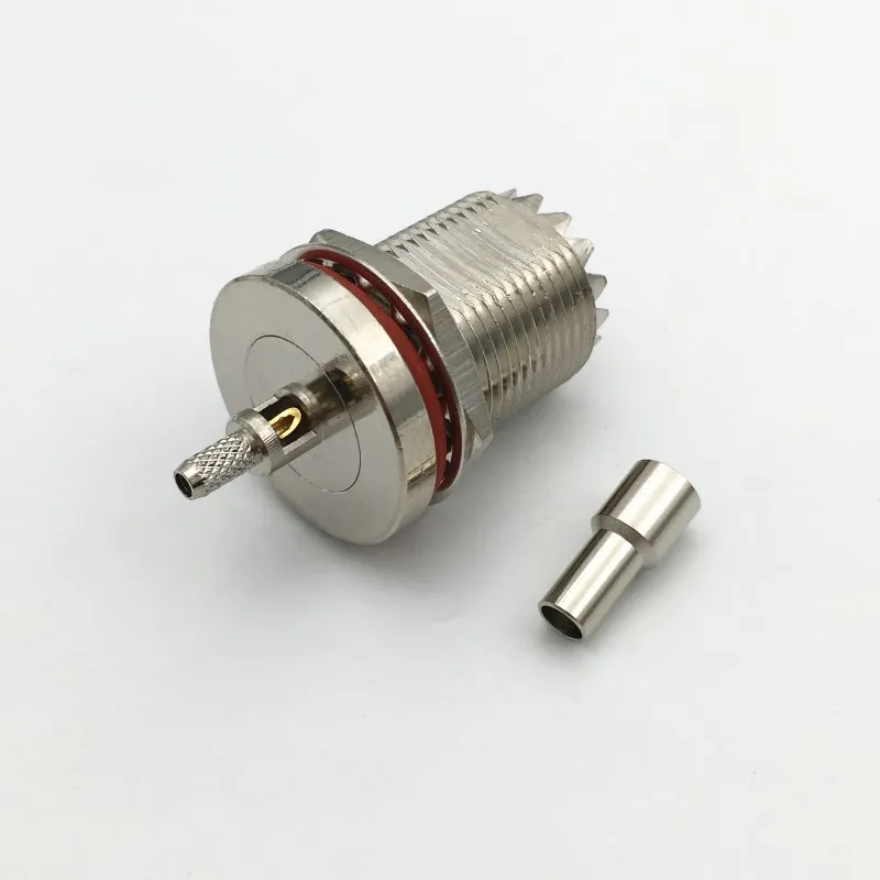 5 шт. латунь SO239 UHF гнездо переборки окна обжимной для RG174 RG178 RG316 LMR100 кабель RF