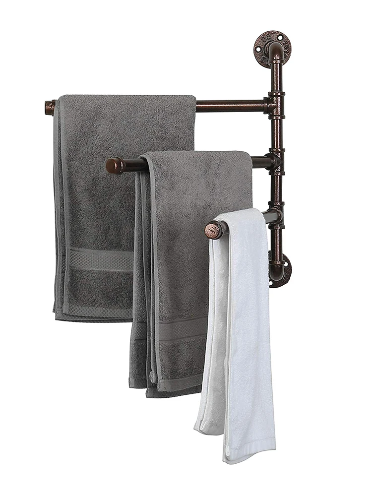 Настенный промышленный 3-Arm поворотный вешалка для полотенец сверхмощный
