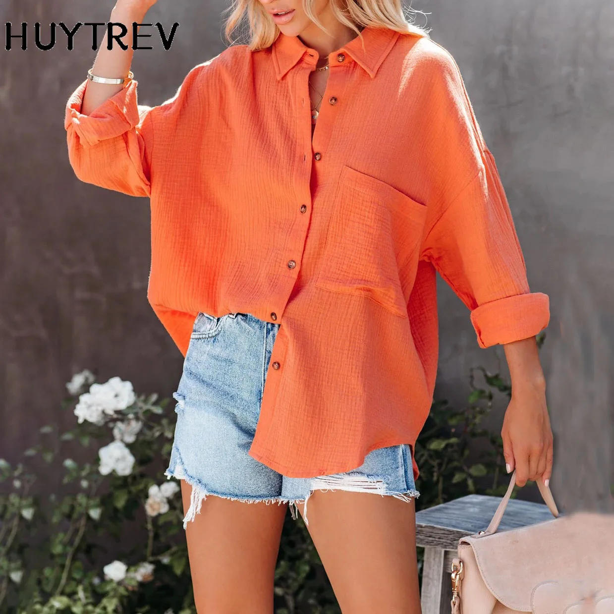 

Autumn Casual Women Shirt Top turndown Breasted Button Vintage Tops fashion loees woman Streetwear clothes 2021 green