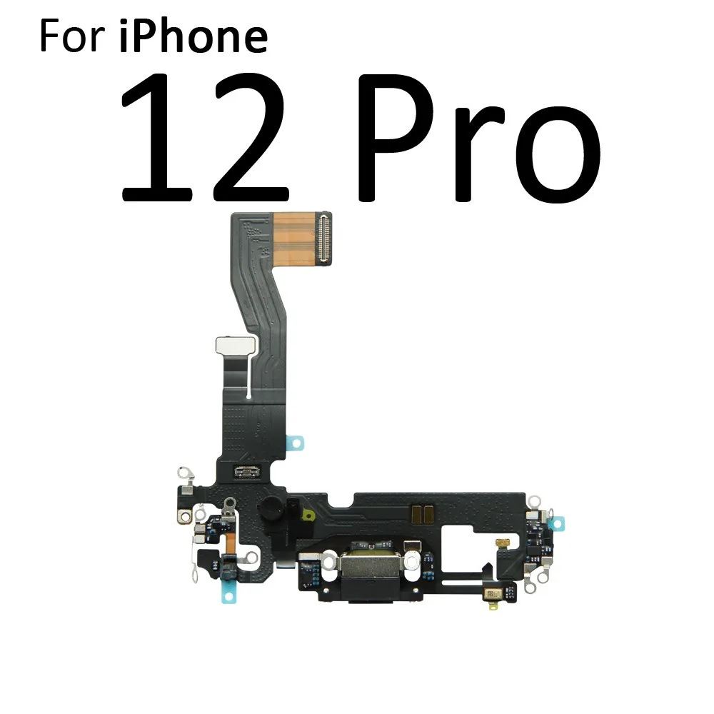 

USB Charger Power Port Dock Connector Plug Charging Flex Cable For iPhone 12 Mini Pro Microphone HeadPhone Audio Jack