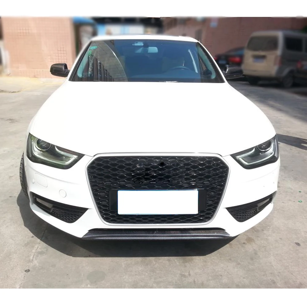 Углеродного волокна передний бампер сплиттер спойлер для Audi A4 B8.5 Стандартный бампер седан 4-дверь 2013