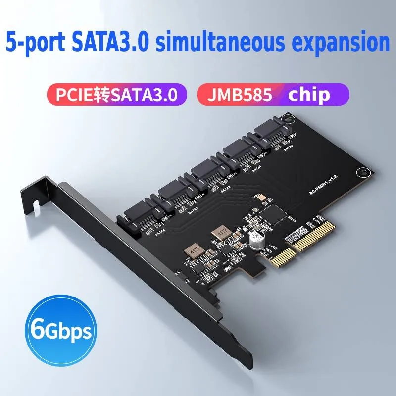 

5 8 10 16-port PCIE To SATA3.0 Chassis Adapter Card Hard Disk Adapter Box SATA3.0 Expansion Card PCI-E X4 Sata 6Gbps For HDD SDD