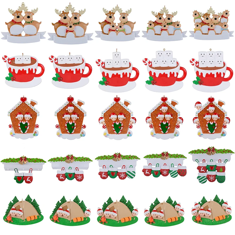 

Christmas Decoration DIY Lovely Family Snowman elk Christmas Tree Hanging Pendan