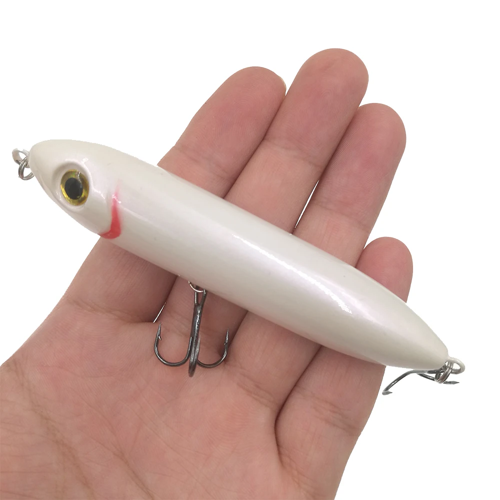 

1 шт. Topwater карандаш приманка для карпа на рыбалку приманка 10 см 12 г попперы плавающие воблеры искусственная жесткая приманка длинная кастинг...