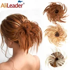 Alileader синтетические волосы для наращивания, шиньон для волос, эластичная лента, резинка для волос, прямые, искусственные, вьющиеся, с резинкой