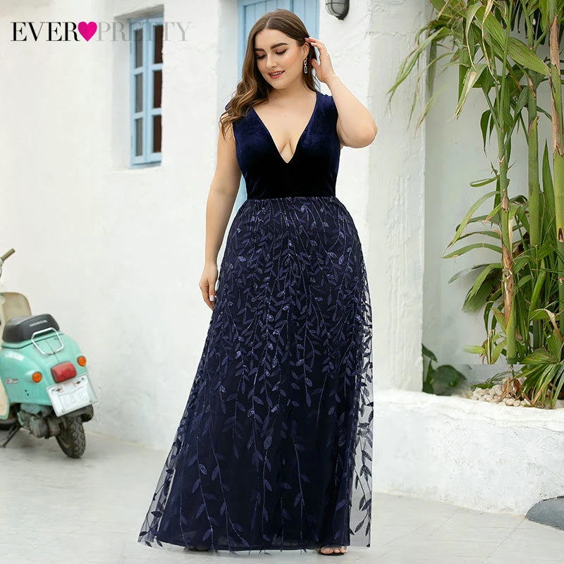 Женское платье с блестками для выпускного Ever Pretty элегантное велюровое