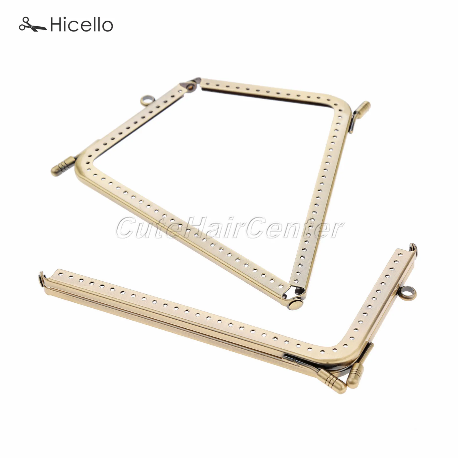 2pcs L shape Purse Frames 4 size Bronze Alloy Right Metal Handle Kiss Clasp for Bag Handbag Sewing Accessory Hicello | Дом и сад