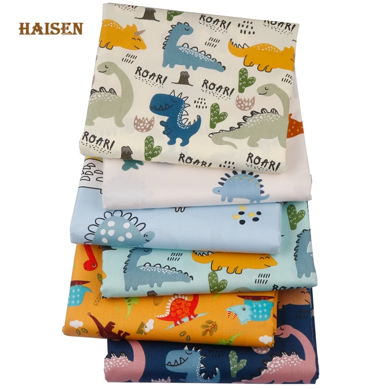 

Cotton Twill Fabric Printed Cloth,Cartoon Dinosaur Series,For Sewing Baby&Child Quilt Bedding Clothes Skirt Textile Material