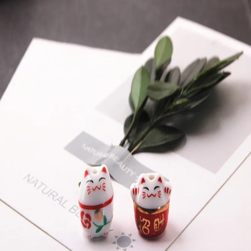 Японский стиль керамические изделия lucky cat цветочным декором для маленьких