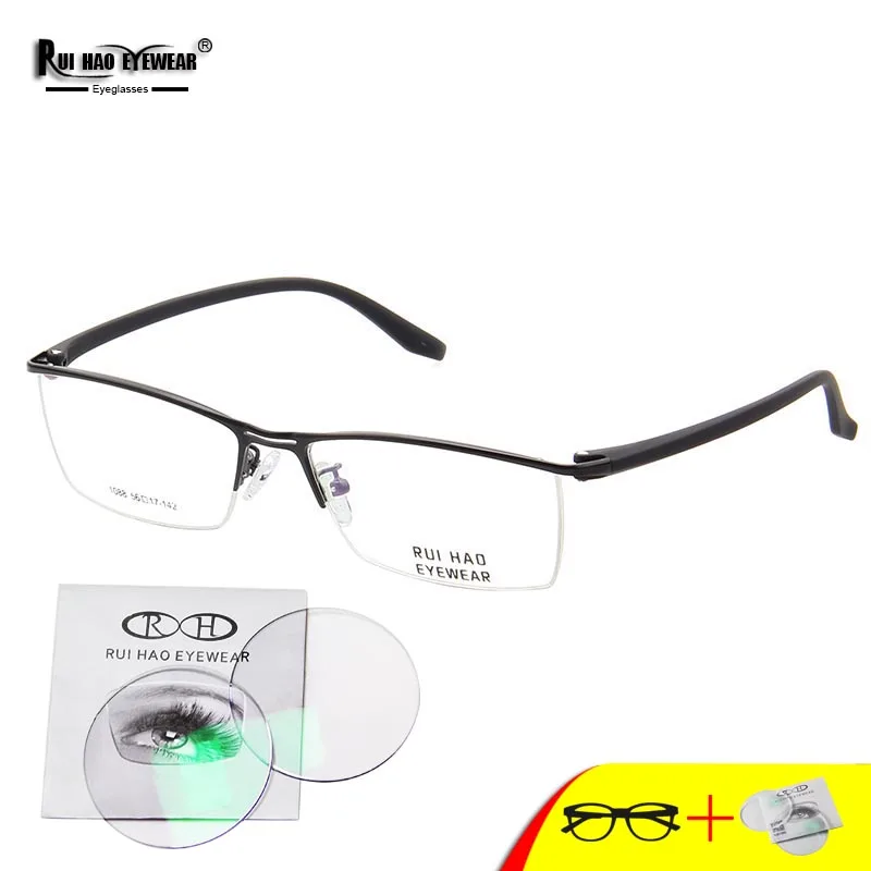 Half Rimless Glasses Frame Customzie Recipe Lenses Optical Myopia Progressive Prescription Eyeglasses Spectacles1088 |