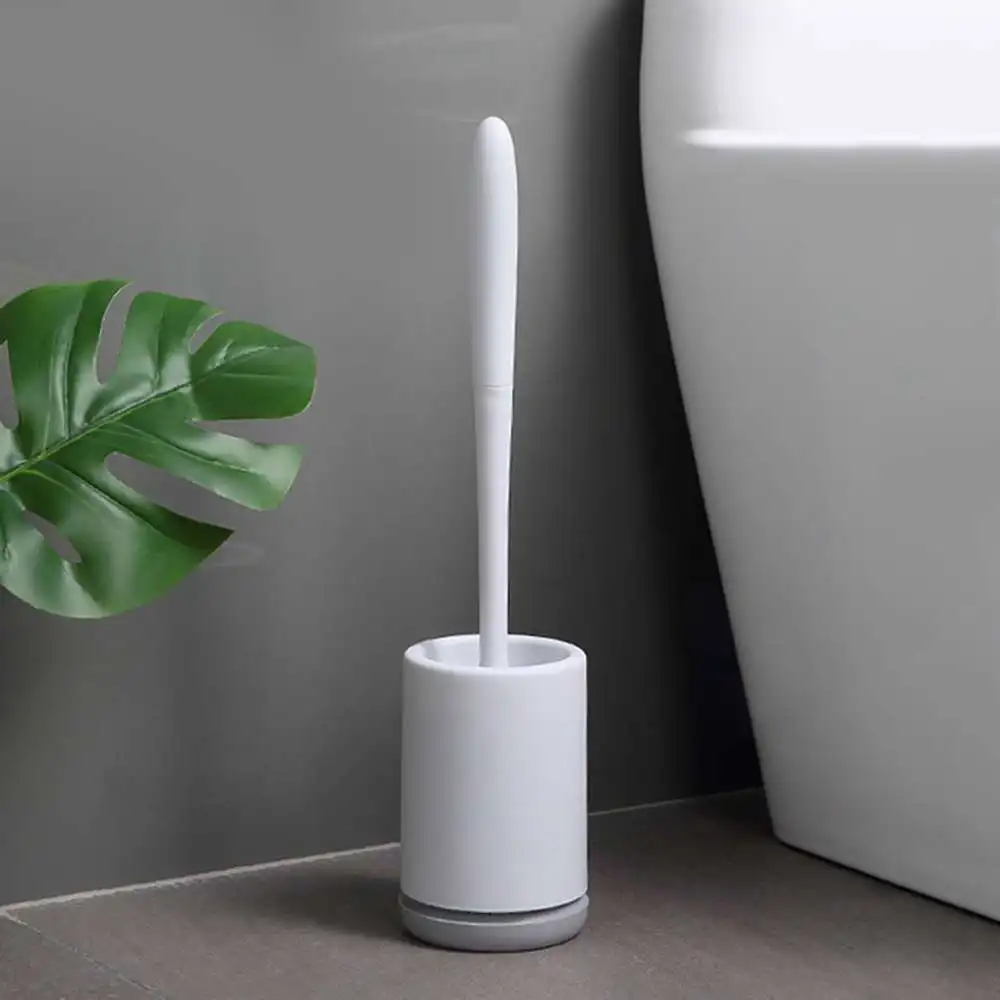 

Soft Silicone Bristle Toilet Brush And Holder Bathroom WC Brush Set Durable Household Cleaning Tool Bathroom Accessories