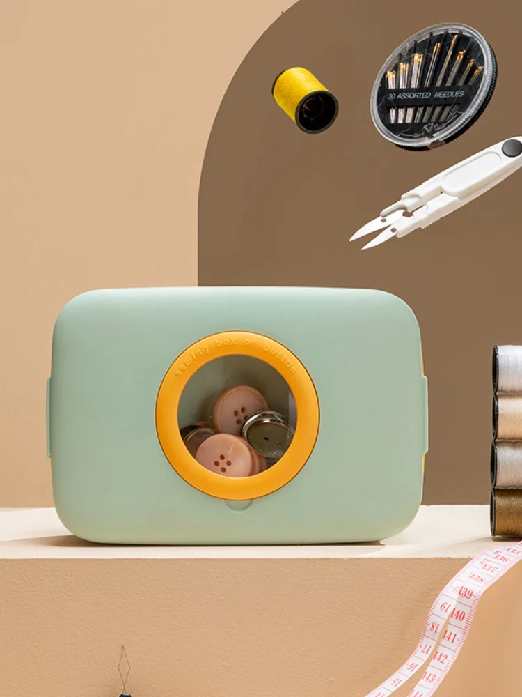 

Double Layer Sewing Box Portable Household Sewing Tool Set Tailor's Manual Sewing Box Sewing Independent Design