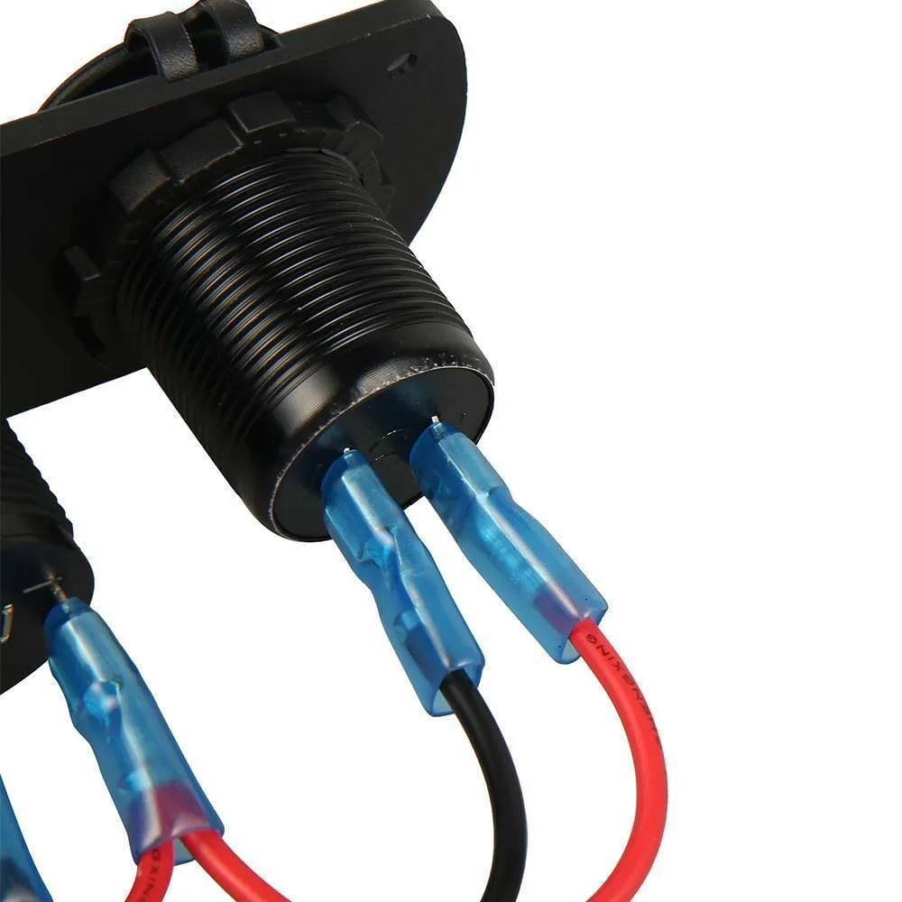

12V Switch 15*4.1cm 4000 MA ABS Adapter Car Motorcycles Panel USB Charger
