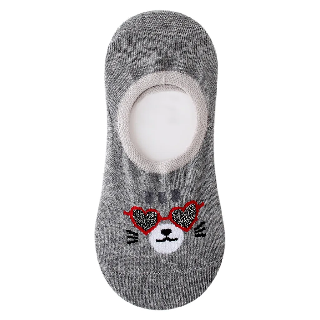 1 пара женских Хлопковых Носков с принтом животных женские зимние носки башмачки