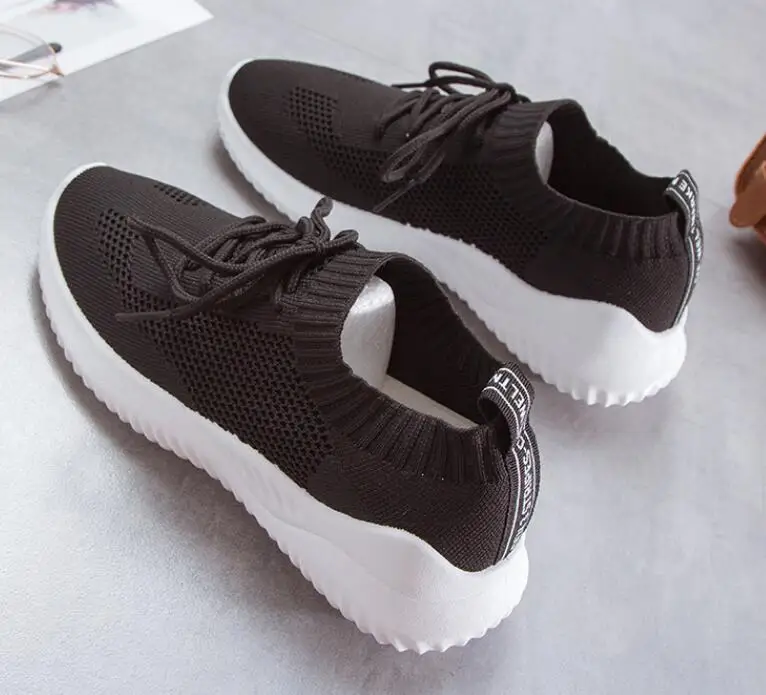 Sapatas das mulheres women casual Vulcanize Sapatos Da Moda Deslizar Sobre Meias Feminino Malha Ar Tênis Tenis canvas | Обувь