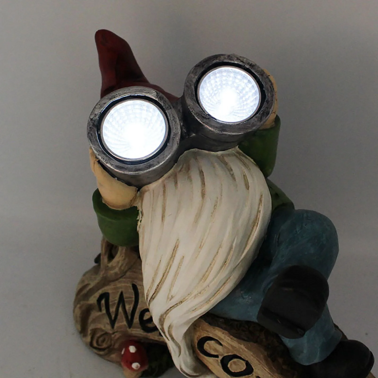 

Gnome Garden Statue Solar Light Up LED Glowing Naughty Sculpture Yard Statue Gnome Decoration Villa Home Figurines Decoartion