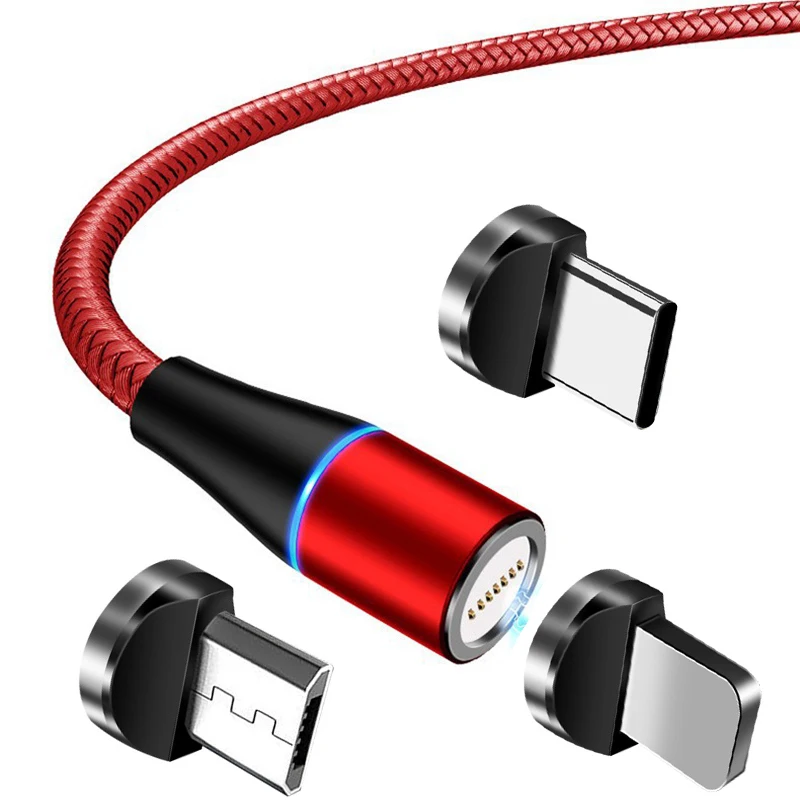 Магнитный USB-кабель 3 А Type-C Micro USB для быстрой зарядки apple huawei honor xiaomi redmi