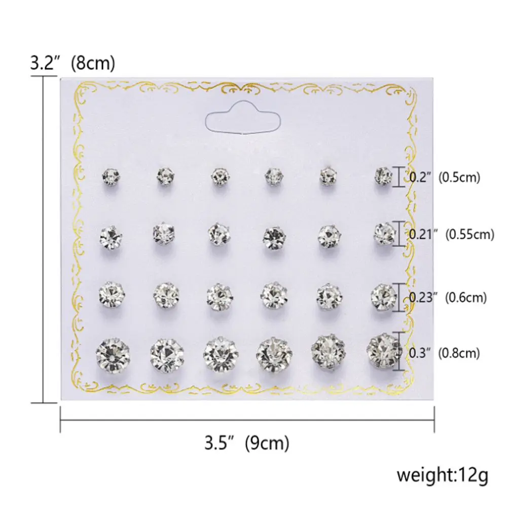 Модные смешивания с украшением в виде кристаллов микрогравировка 12 пар/уп.
