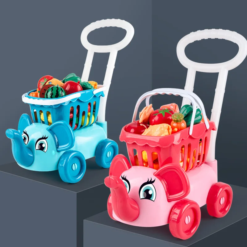 Детская тележка для супермаркета многофункциональный игрушечный домик