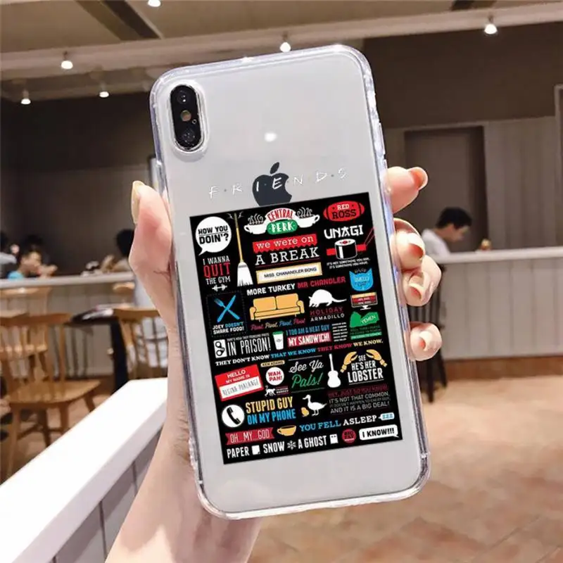 

Central Perk Coffee friends tv show Phone Case Transparent soft For iphone 5 5s 5c se 6 6s 7 8 11 12 plus mini x xs xr pro max