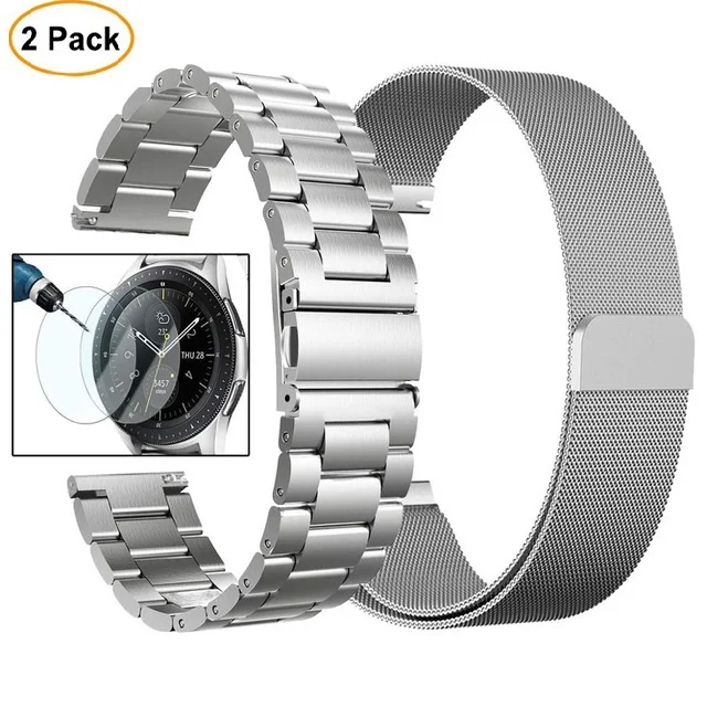Silver Silver 20 мм Миланский Браслет для часов из нержавеющей стали для samsung Galaxy Watch Active 42 мм gear S2 Classic gear спортивный ремешок на запястье - Цвет ремешка: Silver Silver