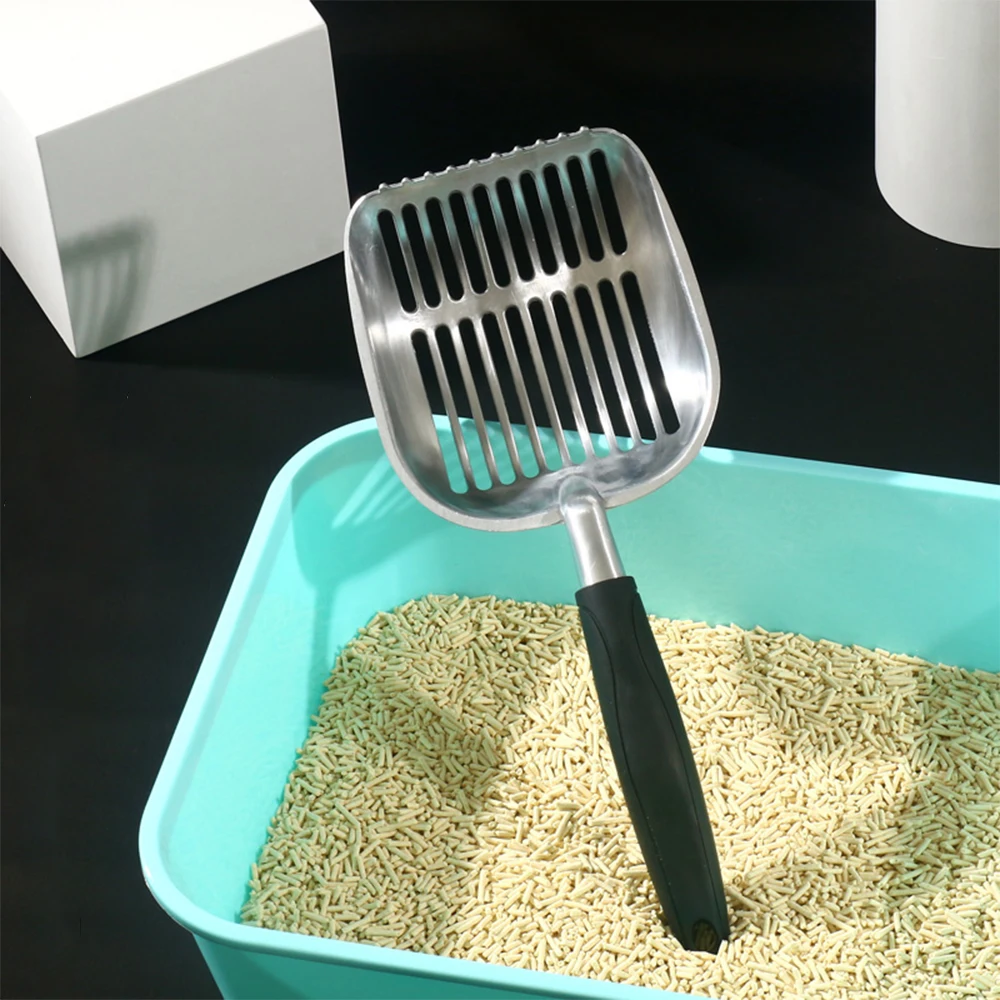 Туалет для кота чистящий продукт металлический кошачий помет ковшик для питомцев совок для уборки наполнителя кошачьего лотка из алюминиевого сплава инструмент для чистки домашних животных