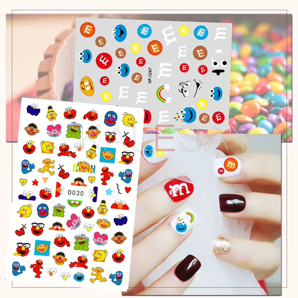 Стикеры 3D на ногти Nail Art Дизайн маникюра наклейки для ногтей самоклеющиеся
