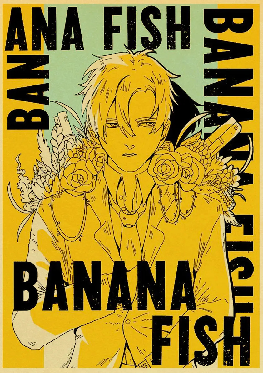 

Hot Japanese Anime Banana fish Retro Posters Art Movie Painting Kraft Paper Prints Home/ Room/Bar Decor Wall Stickers 42x30cm