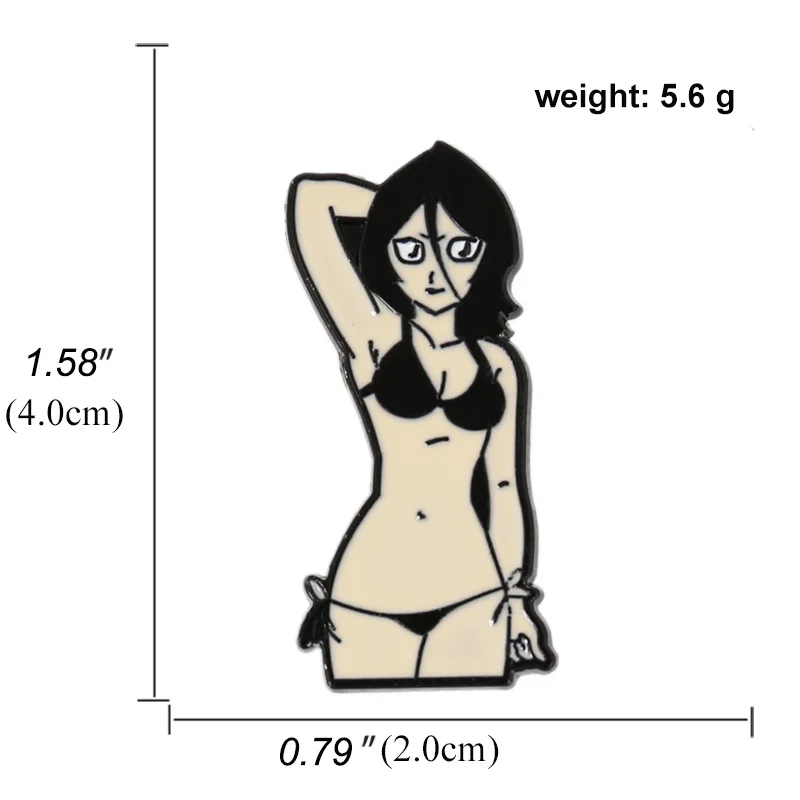Эмалированные заколки с красивой девушкой милые модные аниме значки лацканами