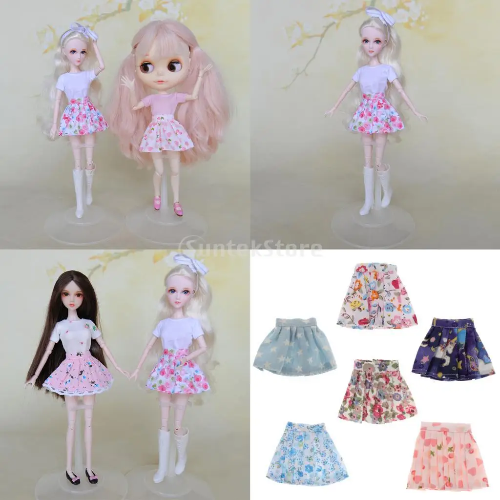 

12 Inch Girl Doll Pleated Skirt Doll Matching Outfits Up Kids