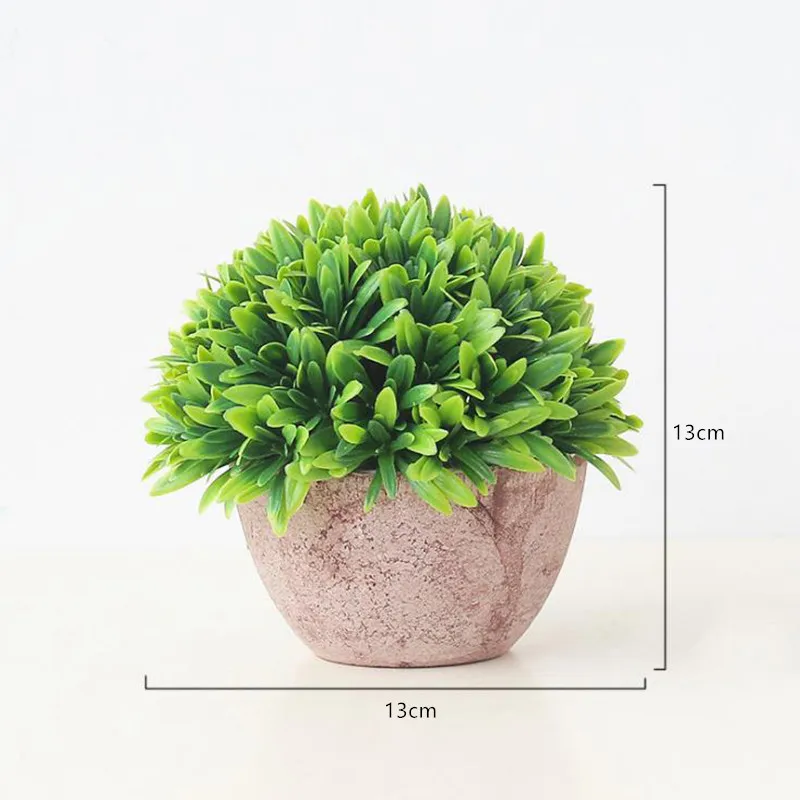 

Artificial Plant Creative Simulation Flower Bonsai Simulation Green Plant False Fake Flowers Potted Decoration Home Decoration